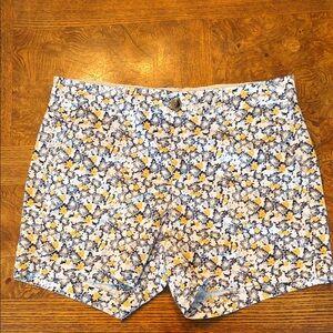 Old Navy Floral Women's Shorts - Blue, Yellow, White , Everyday short , mid-rise